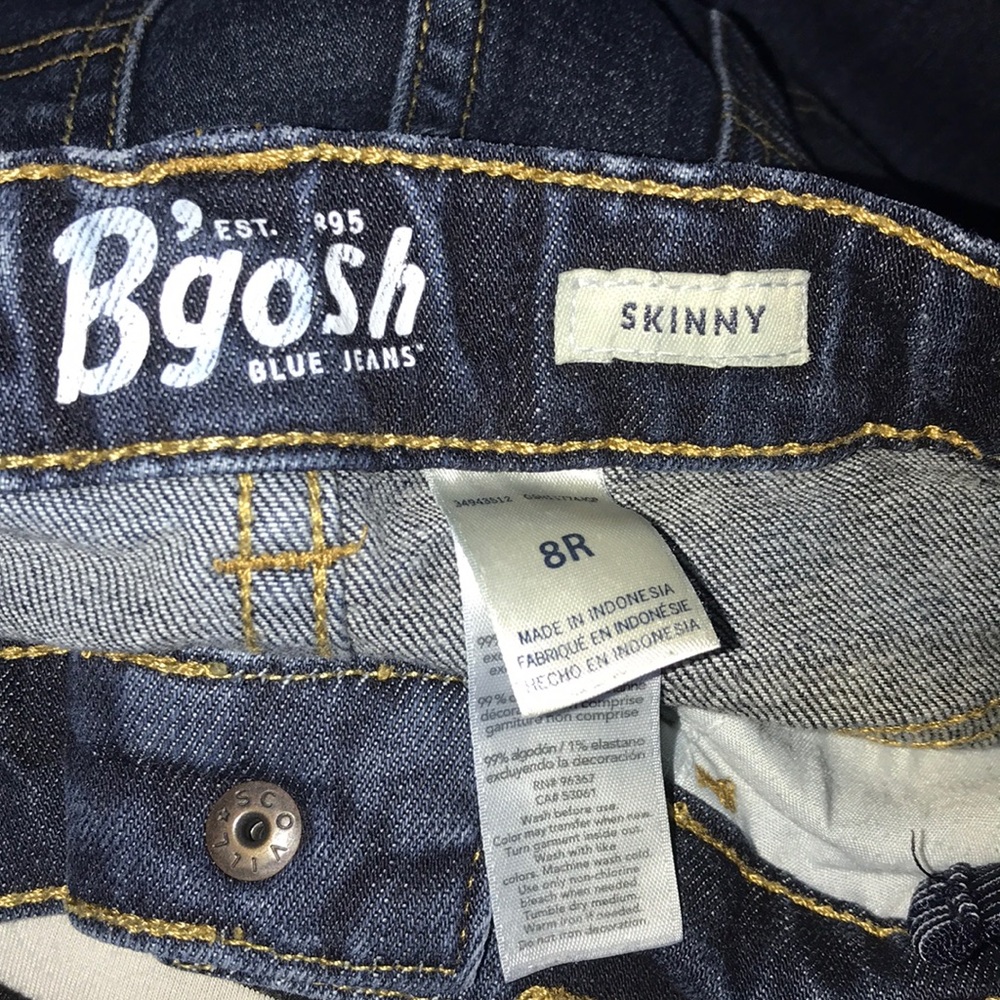 B’gosh blue jeans. Dark rinse. Light distressed. - Picture 2 of 4